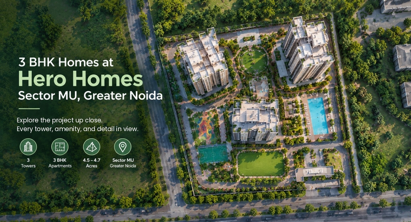 3 Bhk Hero Homes In Greater Noida Hero Homes 3 BHK homes in Greater Noida with the upcoming Hero Homes Residential Project